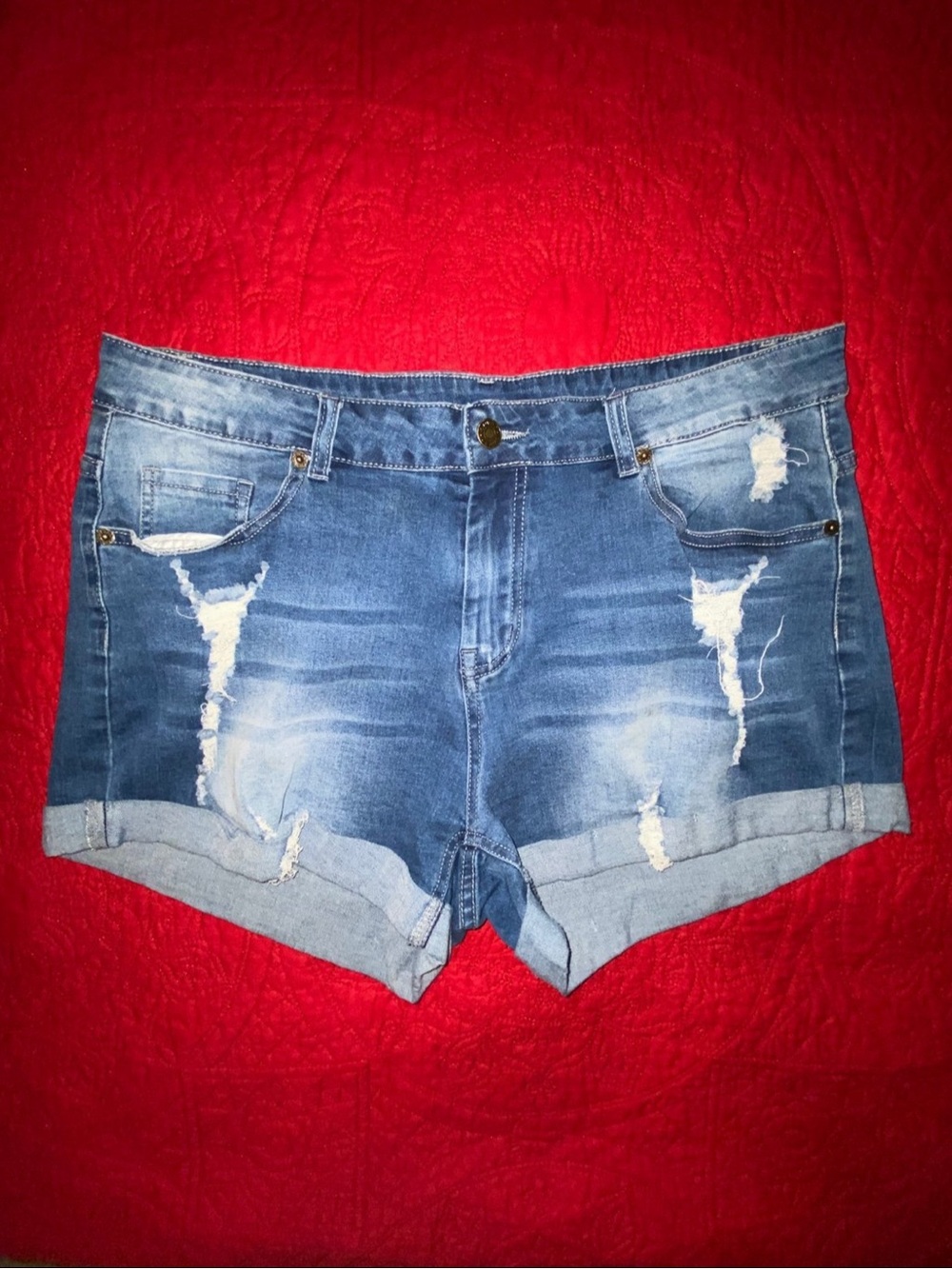 3.5 inch Jean shorts w/ cuff size 12 like new
